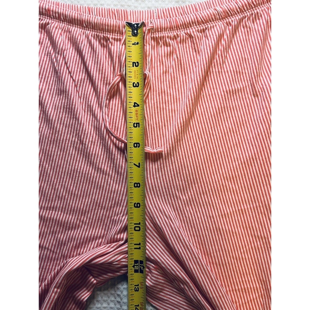 Lauren Ralph Lauren XL Monogram Striped Jersey Notched Collared Pink Pj Set - Picture 14 of 16
